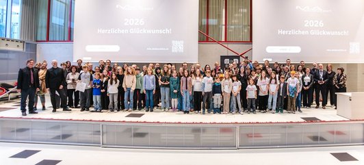 Ein Foto aller Gewinnerinnen und Gewinner des MLA 2026.